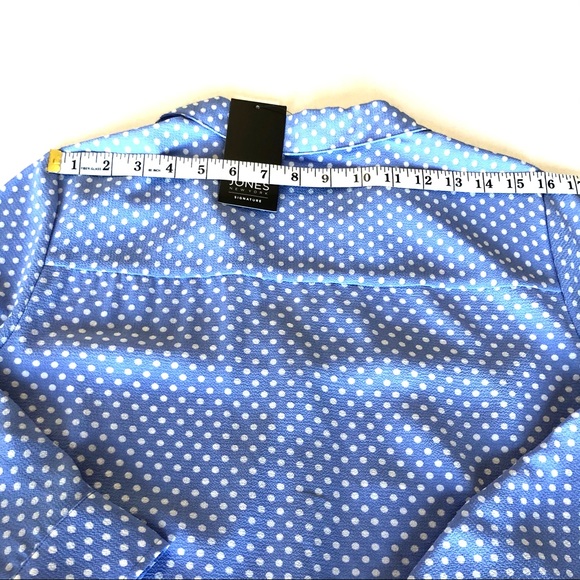 Jones New York Signature Women’s Top Dot Dot Blue - Picture 15 of 17
